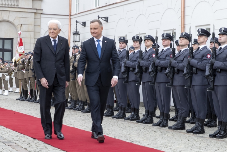  Il Presidente della Repubblica Sergio Mattarella in occasione dell'incontro con il Presidente della Repubblica di Polonia Andrezej Duda