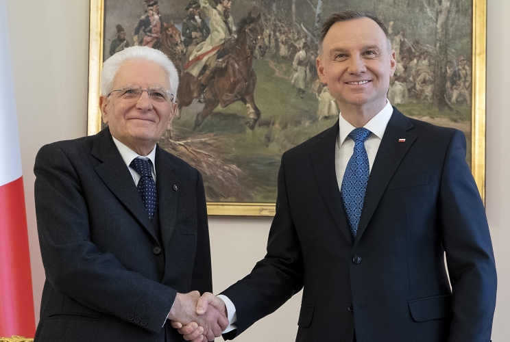 Il Presidente della Repubblica Sergio Mattarella in occasione dell'incontro con il Presidente della Repubblica di Polonia Andrezej Duda