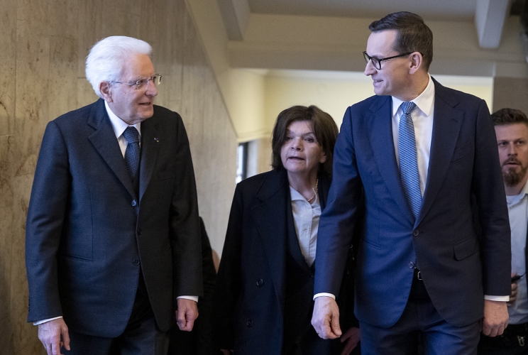 Il Presidente della Repubblica Sergio Mattarella con il Primo Ministro della Repubblica di Polonia, Mateusz Morawiecki