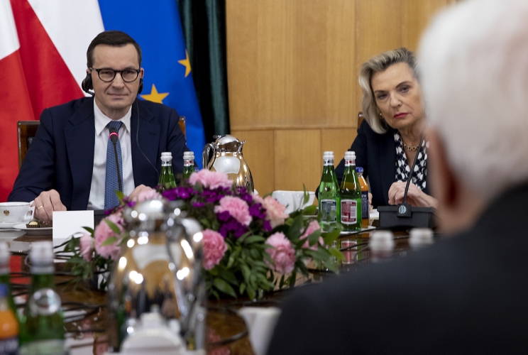 Il Presidente della Repubblica Sergio Mattarella con il Primo Ministro della Repubblica di Polonia, Mateusz Morawiecki
