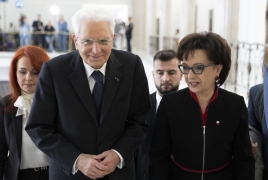  Il Presidente della Repubblica Sergio Mattarella con il Presidente del Sejm Elzbieta Witek