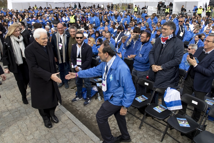 Il Presidente della Repubblica Sergio Mattarella in occasione della partecipazione alla Cerimonia conclusiva della Marcia dei Vivi