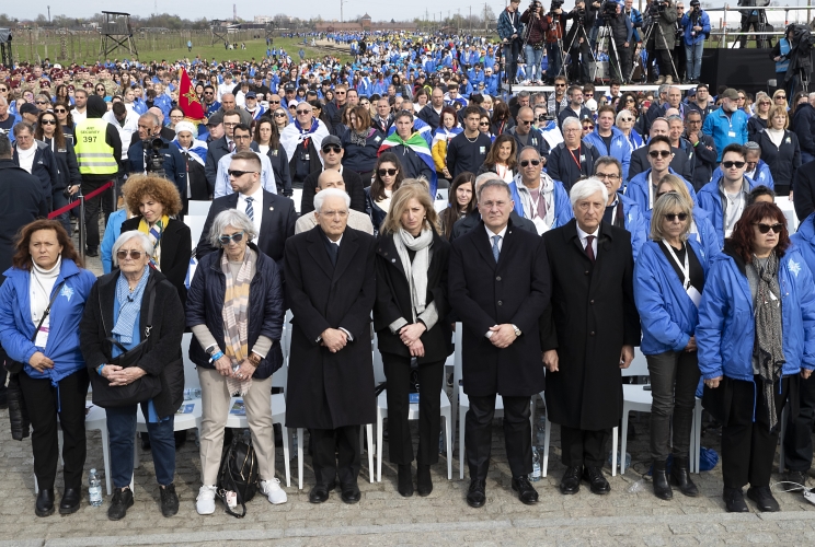 Il Presidente della Repubblica Sergio Mattarella in occasione della partecipazione alla Cerimonia conclusiva della Marcia dei Vivi