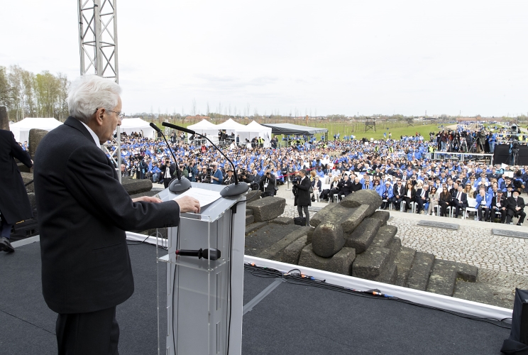  Il Presidente della Repubblica Sergio Mattarella in occasione della partecipazione alla Cerimonia conclusiva della Marcia dei Vivi