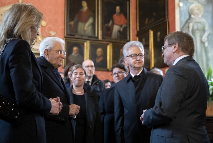  Il Presidente della Repubblica Sergio Mattarella nel corso della visita al Collegium Maius dell'Università Jagellonica