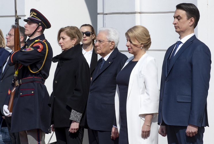 Il Presidente Sergio Mattarella e la Presidente della Repubblica Slovacca Zuzana Caputova