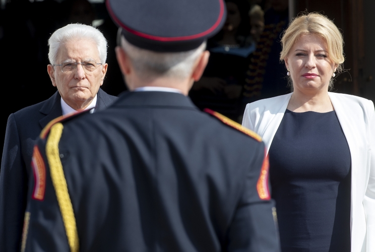 Il Presidente Sergio Mattarella e la Presidente della Repubblica Slovacca Zuzana Caputova