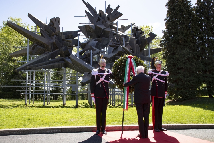 Il Presidente Sergio Mattarella al Parco della Resistenza,in occasione del 78° anniversario della Liberazione
