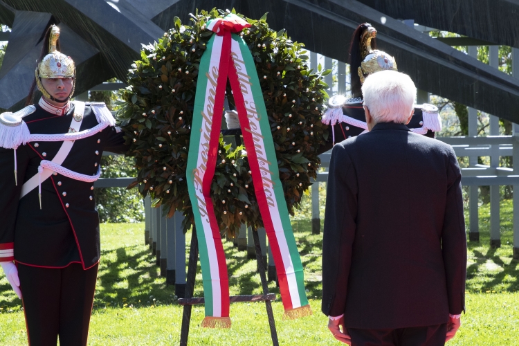 Il Presidente Sergio Mattarella al Parco della Resistenza,in occasione del 78° anniversario della Liberazione
