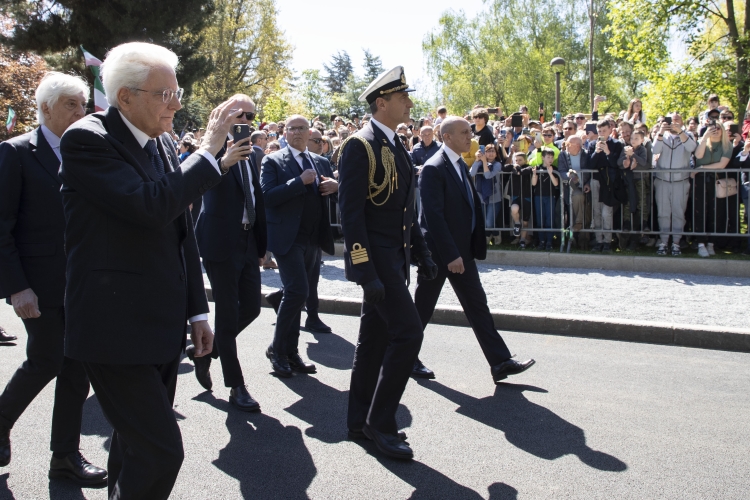 Il Presidente Sergio Mattarella al Parco della Resistenza,in occasione del 78° anniversario della Liberazione
