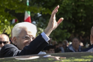 Il Presidente Sergio Mattarella al Parco della Resistenza,in occasione del 78° anniversario della Liberazione
