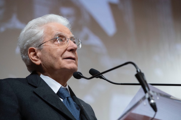 Il Presidente Sergio Mattarella al teatro Toselli in occasione della cerimonia commemorativa del 78 anniversario della Liberazione