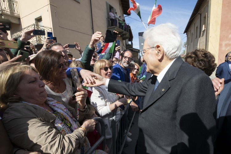 Il Presidente Sergio Mattarella a Borgo San Dalmazzo in occasione del 78° anniversario della Liberazione
