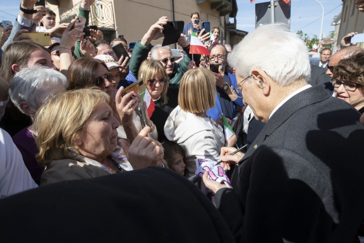 Il Presidente Sergio Mattarella a Borgo San Dalmazzo in occasione del 78° anniversario della Liberazione
