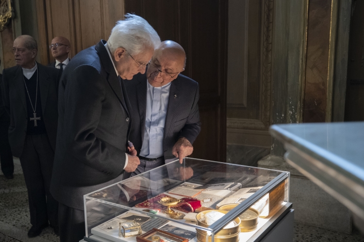 Il Presidente Sergio Mattarella alla Chiesa parrocchiale di San Bartolomeo
