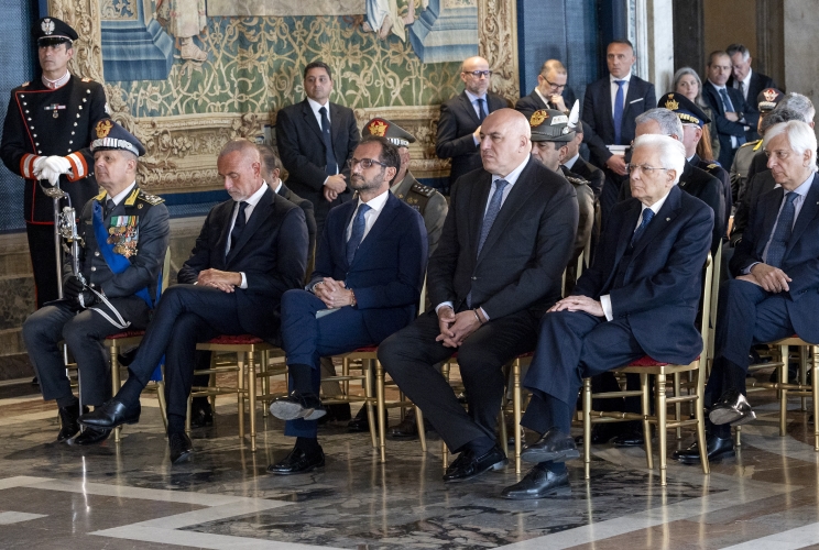 Il Presidente Sergio Mattarella in occasione della cerimonia di consegna delle medaglie al “Merito della Sanità Pubblica” e ai “Benemeriti della Salute Pubblica”