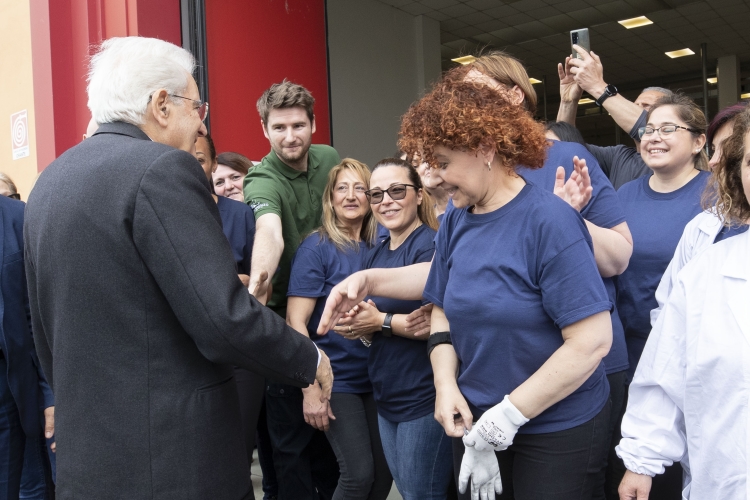 Il Presidente della Repubblica Sergio Mattarella  visita lo stabilimento Landi Renzo/AEB S.p.A. di Corte Tegge di Cavriago,in occasione della celebrazione della “Festa del Lavoro”
