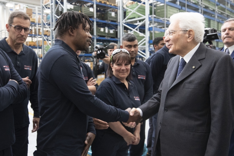 Il Presidente della Repubblica Sergio Mattarella visita lo stabilimento Walvoil S.p.A. -Gruppo Interpump, in occasione della celebrazione della “Festa del Lavoro”
