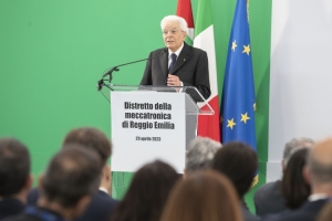 Il Presidente della Repubblica Sergio Mattarella allo stabilimento Walvoil S.p.A. -Gruppo Interpump, durante la cerimonia in occasione della celebrazione della “Festa del Lavoro”
