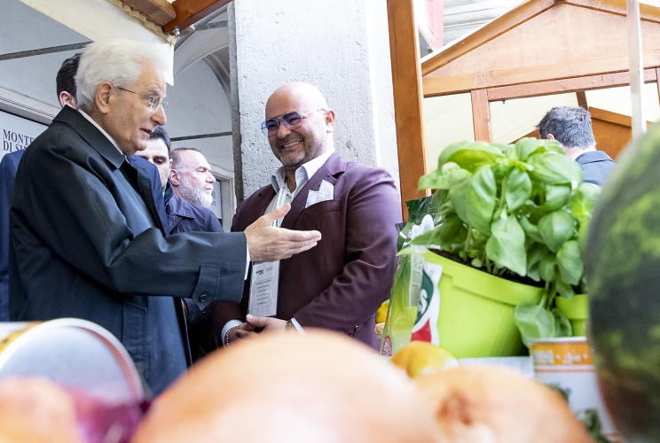Il Presidente Sergio Mattarella visita gli stand "Anteprima Macfrut"