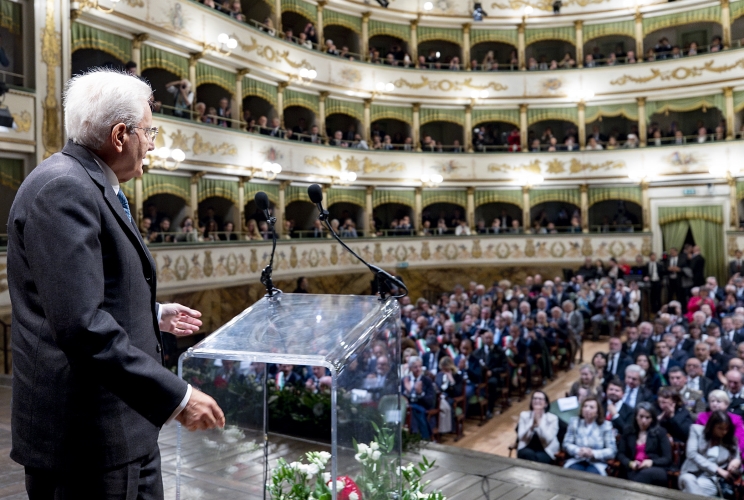 Il Presidente Sergio Mattarella in occasione dell'incontro dal titolo “Il valore dell’attività agricola per la qualità della vita nel nostro Paese e per la sua immagine internazionale”