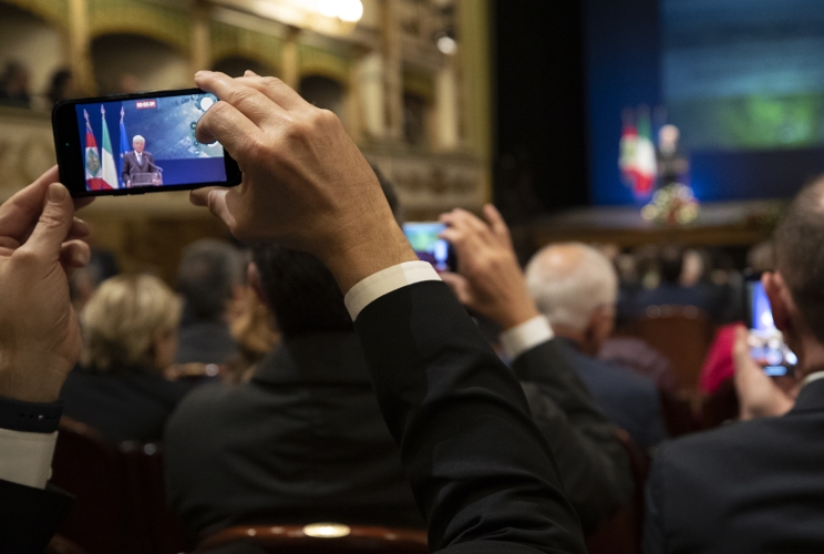 Il Presidente Sergio Mattarella in occasione dell'incontro dal titolo “Il valore dell’attività agricola per la qualità della vita nel nostro Paese e per la sua immagine internazionale”