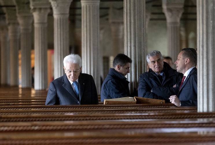 Il Presidente Sergio Mattarella visita la Biblioteca Malatestiana Antica