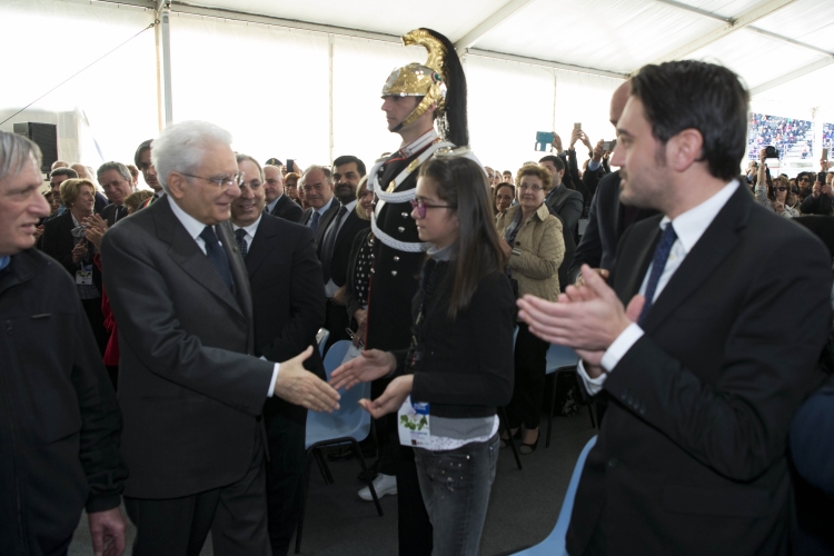 Il Presidente Sergio Mattarella in occasione dell'incontro promosso da "Libera. Associazioni, nomi e numeri contro le mafie"
