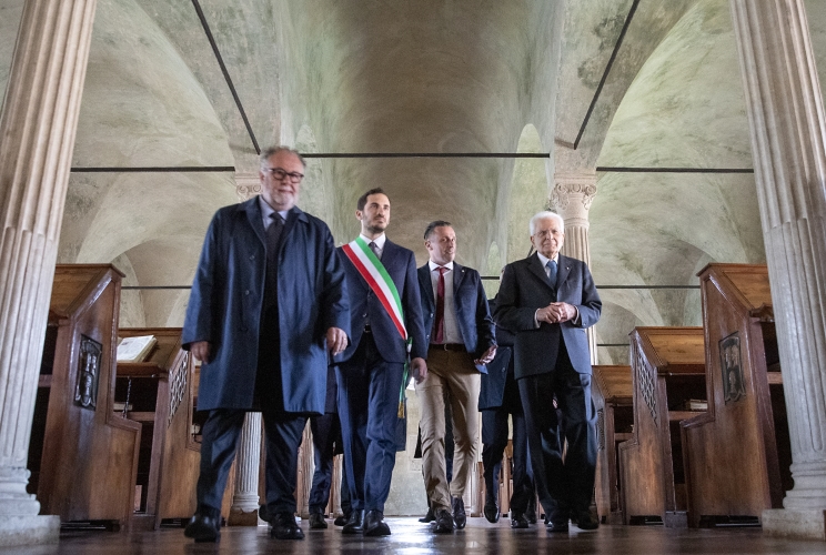 Il Presidente Sergio Mattarella visita la Biblioteca Malatestiana Antica