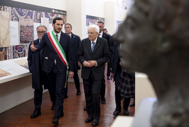 Il Presidente Sergio Mattarella visita la Biblioteca Malatestiana Antica