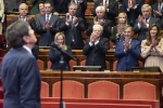 Il Presidente della Repubblica alla cerimonia celebrativa del 75° anniversario della prima seduta dell'aula del Senato