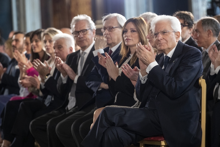 Il Presidente Sergio Mattarella in occasione della cerimonia di presentazione dei candidati ai Premi “David di Donatello” per l’anno 2023