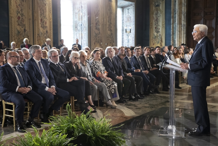 Il Presidente Sergio Mattarella in occasione della cerimonia di presentazione dei candidati ai Premi “David di Donatello” per l’anno 2023