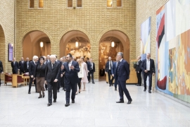 Il Presidente della Repubblica Sergio Mattarella con Masud Gharahkhani Presidente del Parlamento del Regno di Norvegia 
