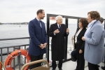 Il Presidente Mattarella effettua un giro panoramico del fiordo di Oslo su un battello elettrico