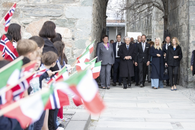 Il Presidente della Repubblica Sergio Mattarella alla Fortezza Kristiansten a Trondheim
