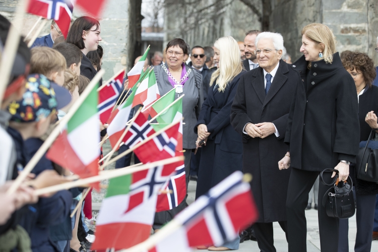 Il Presidente della Repubblica Sergio Mattarella alla Fortezza Kristiansten a Trondheim
