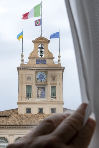 Il Torrino del Quirinale in occasione della visita ufficiale del Presidente dell'Ucraina Volodymyr Zelenzky
