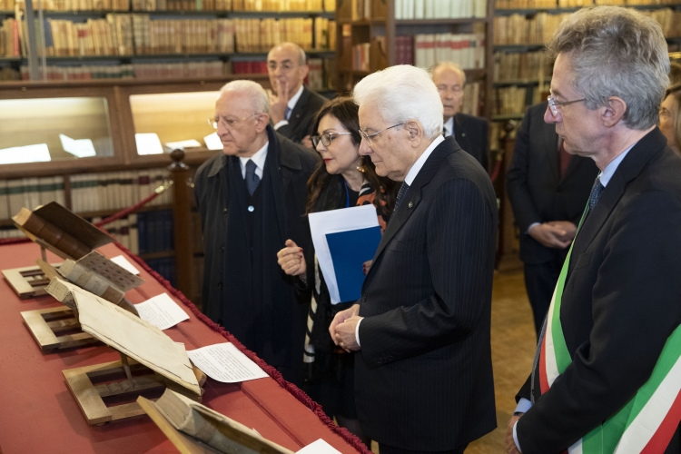 Il Presidente della Repubblica Sergio Mattarella visita la Biblioteca “Alfredo De Marsico”, in occasione della cerimonia d’inaugurazione della terza sede della Scuola Superiore della Magistratura e di presentazione dell’anno formativo 2023
