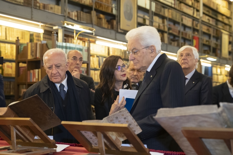 Il Presidente della Repubblica Sergio Mattarella visita la Biblioteca “Alfredo De Marsico”,in occasione della cerimonia d’inaugurazione della terza sede della Scuola Superiore della Magistratura e di presentazione dell’anno formativo 2023
