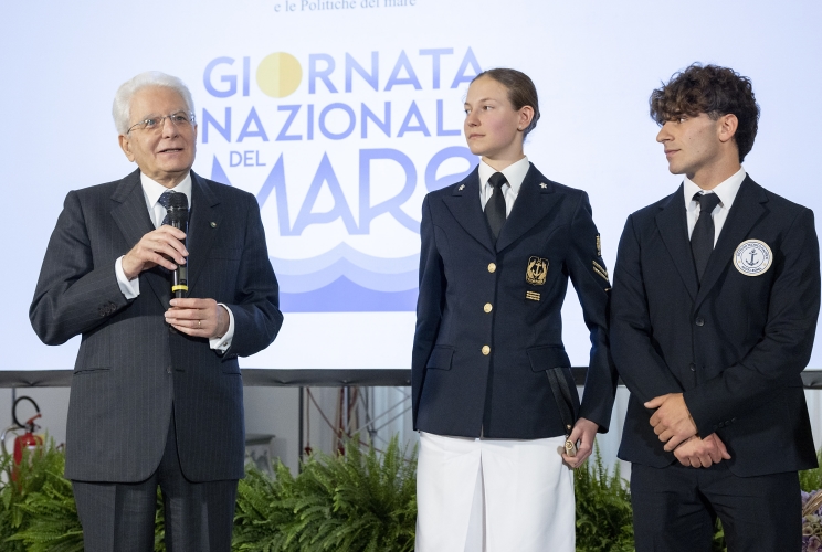 Il Presidente Sergio Mattarella in occasione della celebrazione della “Giornata nazionale del mare”