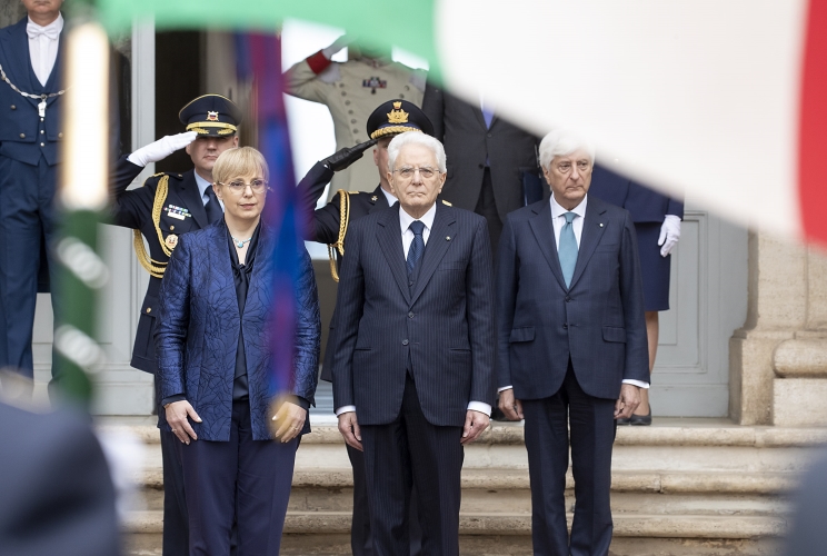 Il Presidente Sergio Mattarella con S.E. la Sig.ra Nataša Pirc Musar, Presidente della Repubblica di Slovenia, in visita ufficiale