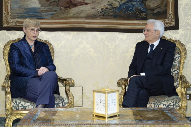 Il Presidente della Repubblica Sergio Mattarella con Nataša Pirc Musar, Presidente della Repubblica di Slovenia, in visita ufficiale
