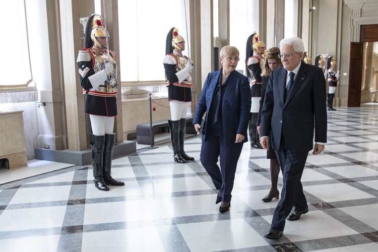 Il Presidente della Repubblica Sergio Mattarella con Nataša Pirc Musar, Presidente della Repubblica di Slovenia, in visita ufficiale
