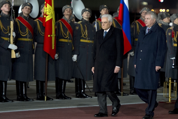 Il Presidente Sergio Mattarella al suo arrivo a Mosca per la visita ufficiale nella Federazione Russa