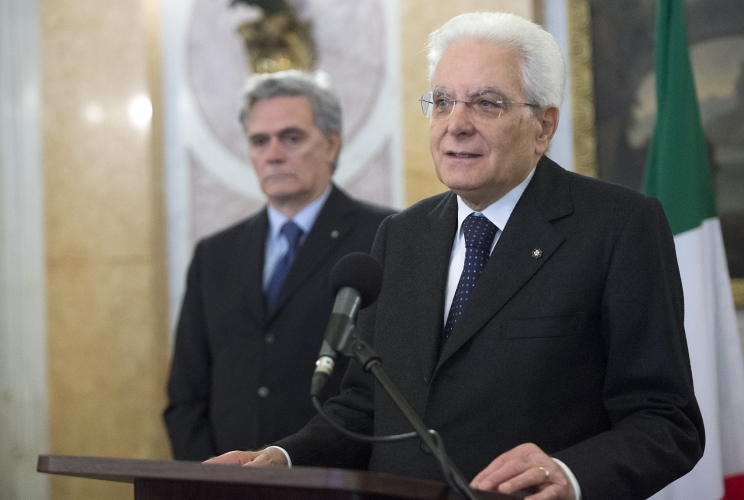 Il Presidente Sergio Mattarella in occasione dell'incontro con la collettività italiana