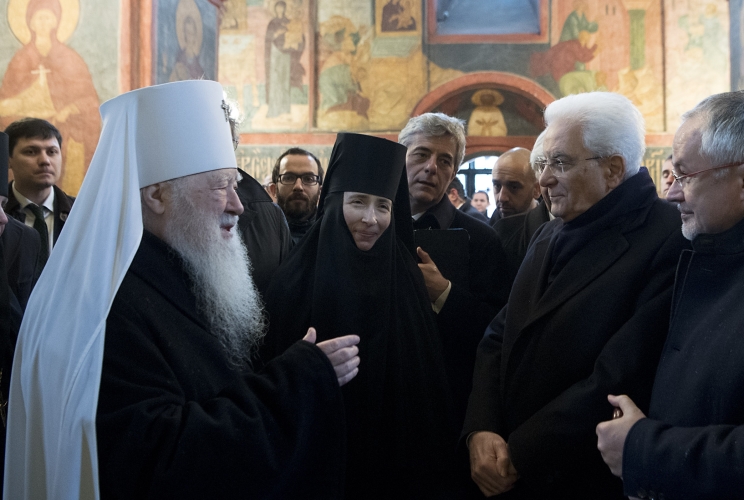 Il Presidente della Repubblica Sergio Mattarella visita il Monastero Novodevichi