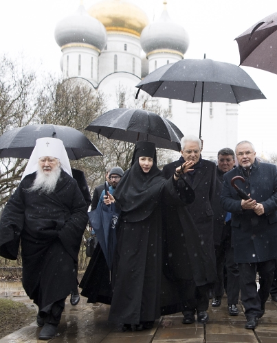 Il Presidente della Repubblica Sergio Mattarella visita il Monastero Novodevichi