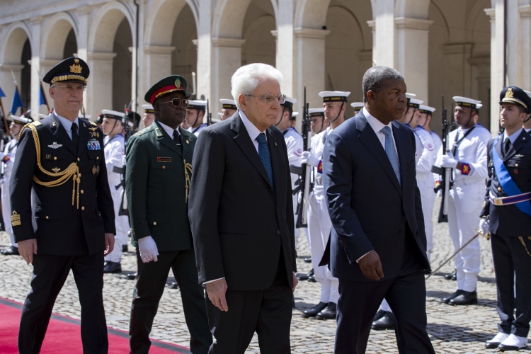 Il Presidente della Repubblica Sergio Mattarella con il Presidente della Repubblica d'Angola, João Manuel Gonçalves Lourenço, in visita di Stato in Italia.