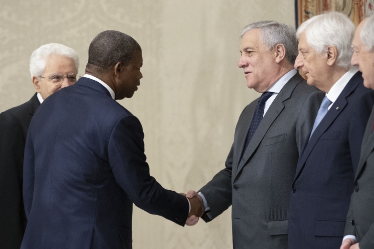 Il Presidente della Repubblica d'Angola, João Manuel Gonçalves Lourenço con il Vice Presidente del Consiglio dei Ministri e Ministro degli Affari Esteri e della Cooperazione Internazionale, Antonio Tajani.